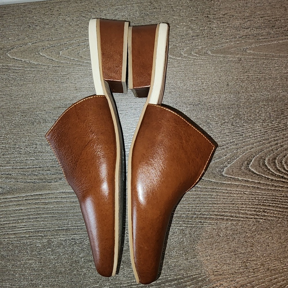 Stivali Pijao Cognac Leather Pointed Toe Mule EU 39 US 9 Quiet Luxury Minimalist - Picture 5 of 16